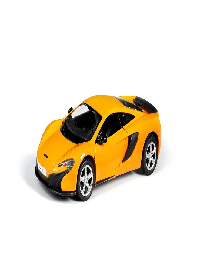 Rmz City 5 Inch Die Cast McLaren 650S Toy Car 1:32 Scale Model | Licensed Collectible Vehicle with Opening Doors & Pullback Action | International Series for Kids & Car Lovers | Orange - Image 2
